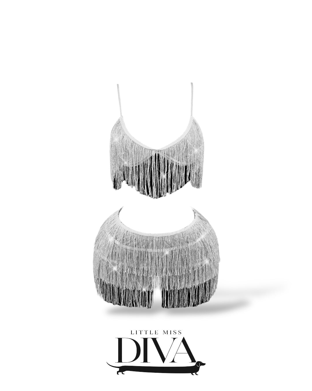 Red embellished mini dress with crystal-style detailing and back bow